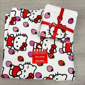Hello Kitty Pink and Red Towel Set